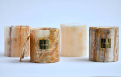 BURNING SAND | Natural Onyx Candle Set - Lunass