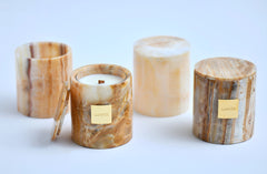 BURNING SAND | Natural Onyx Candle Set - Lunass